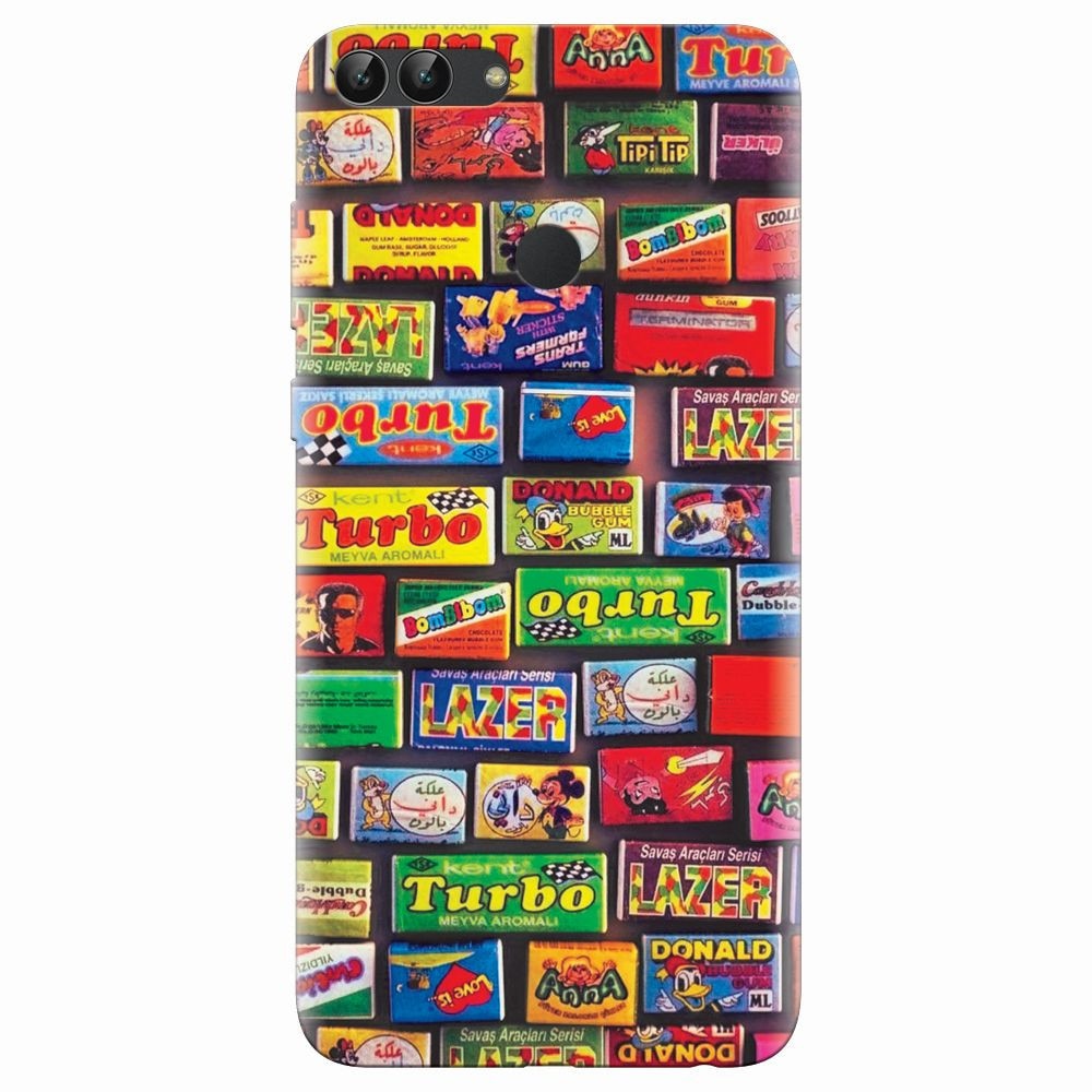 Husa silicon pentru Huawei P Smart, Chewing Gum Turbo