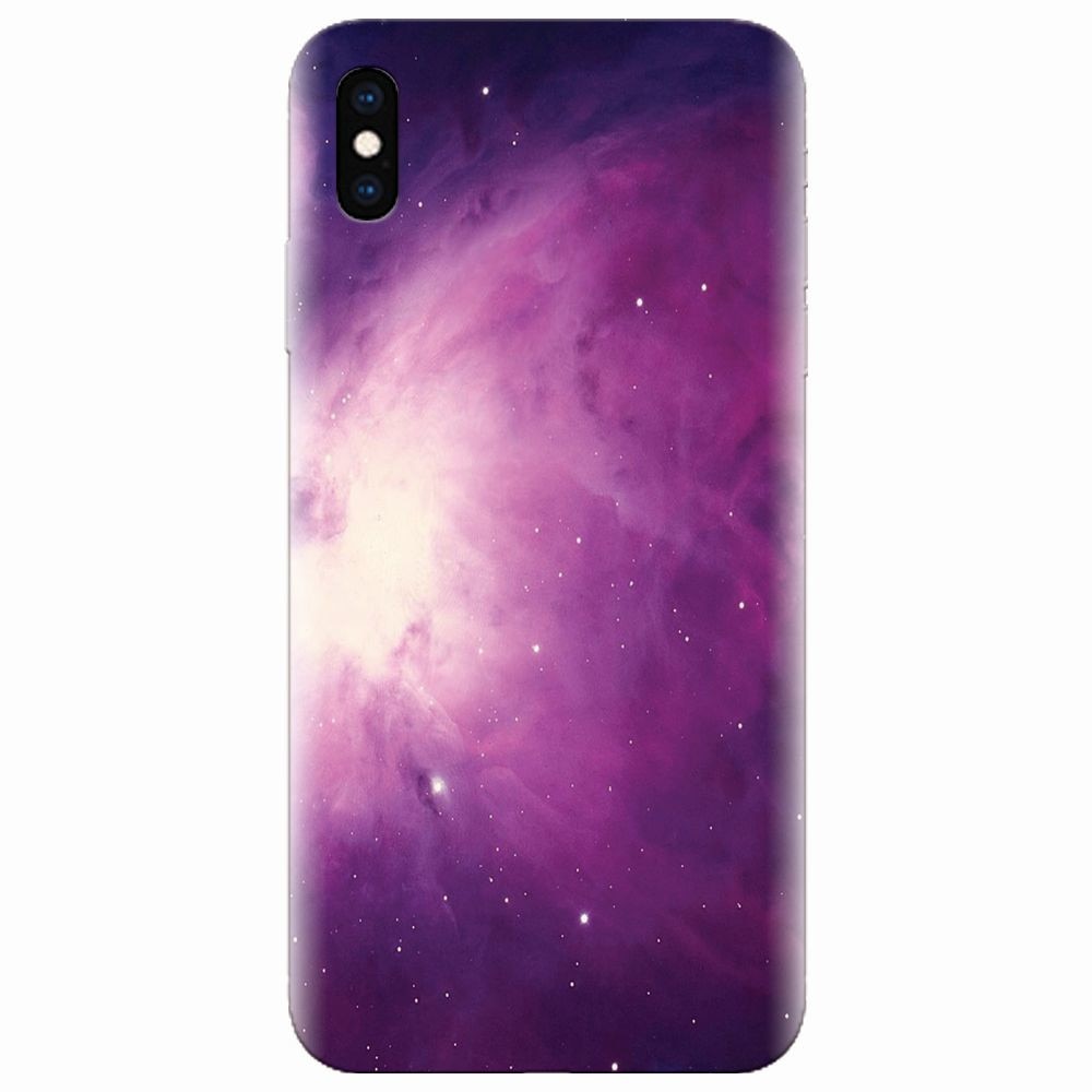 Husa silicon pentru Apple Iphone XS, Purple Supernova Nebula Explosion