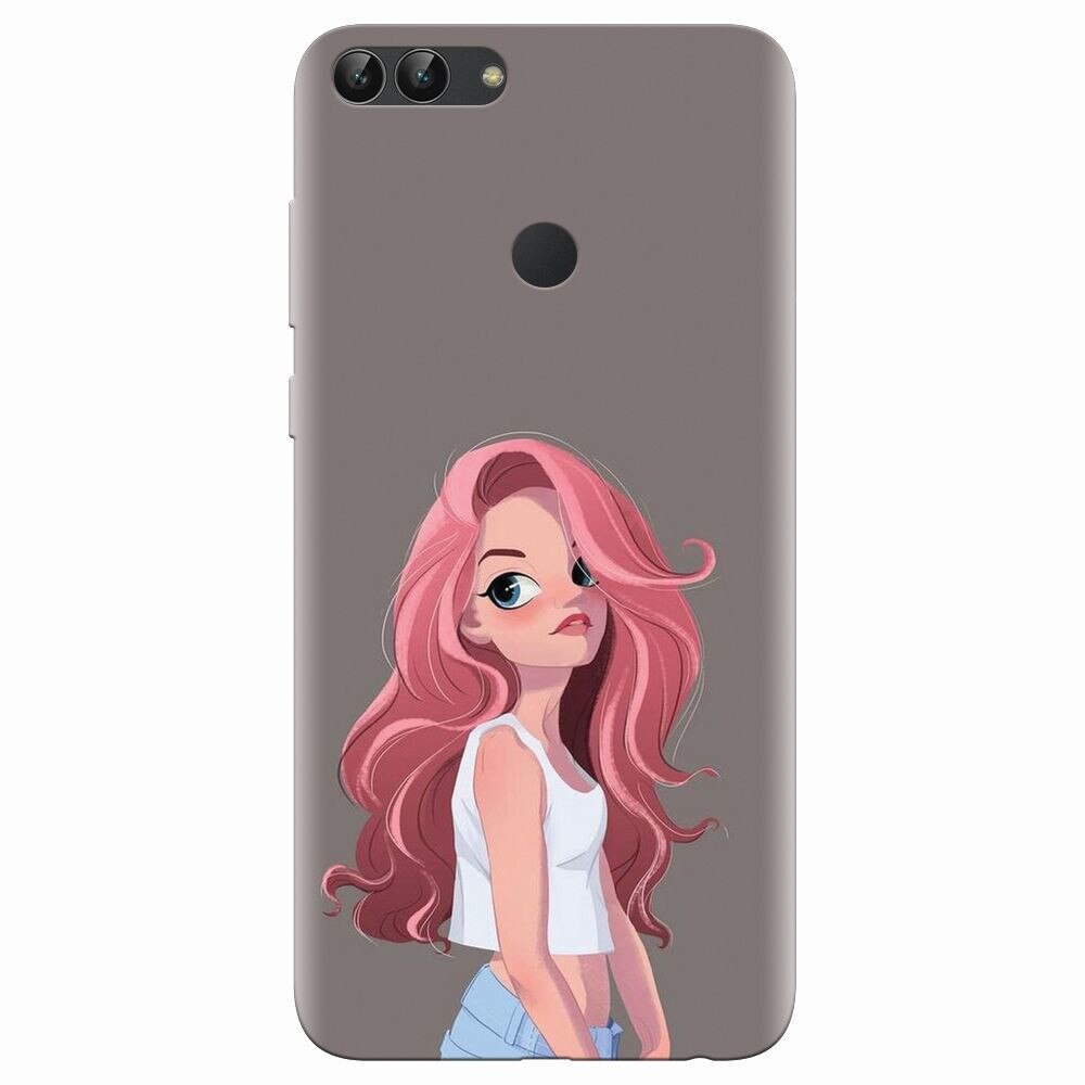 Husa silicon pentru Huawei P Smart, Cute Girl
