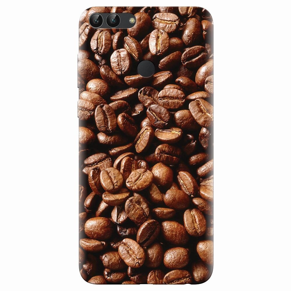 Husa silicon pentru Huawei P Smart, Coffee Beans