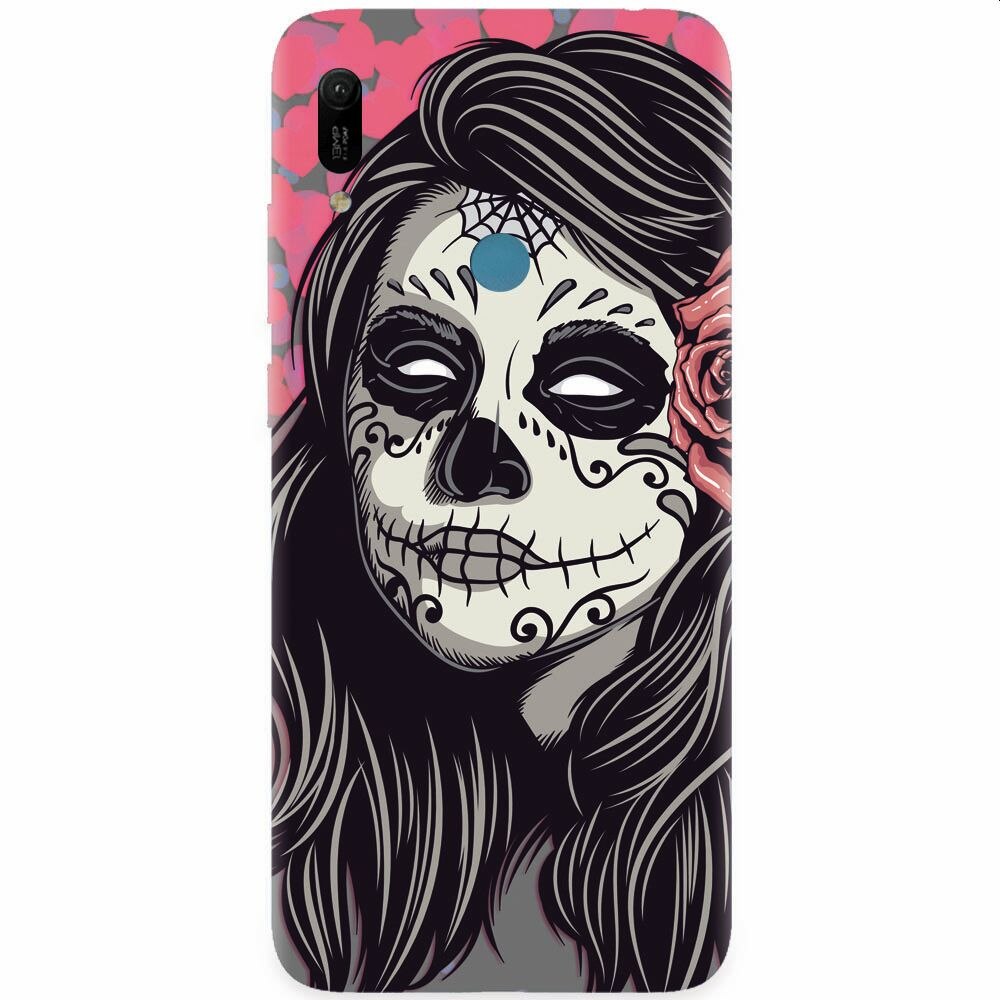 Husa silicon pentru Huawei Y6 Prime 2019, Mexican Girl Skull