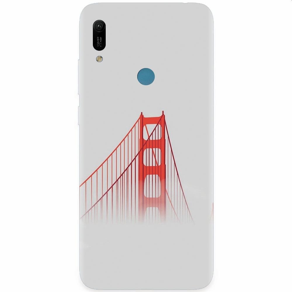 Husa silicon pentru Huawei Y6 Prime 2019, Red Bridge In Clouds