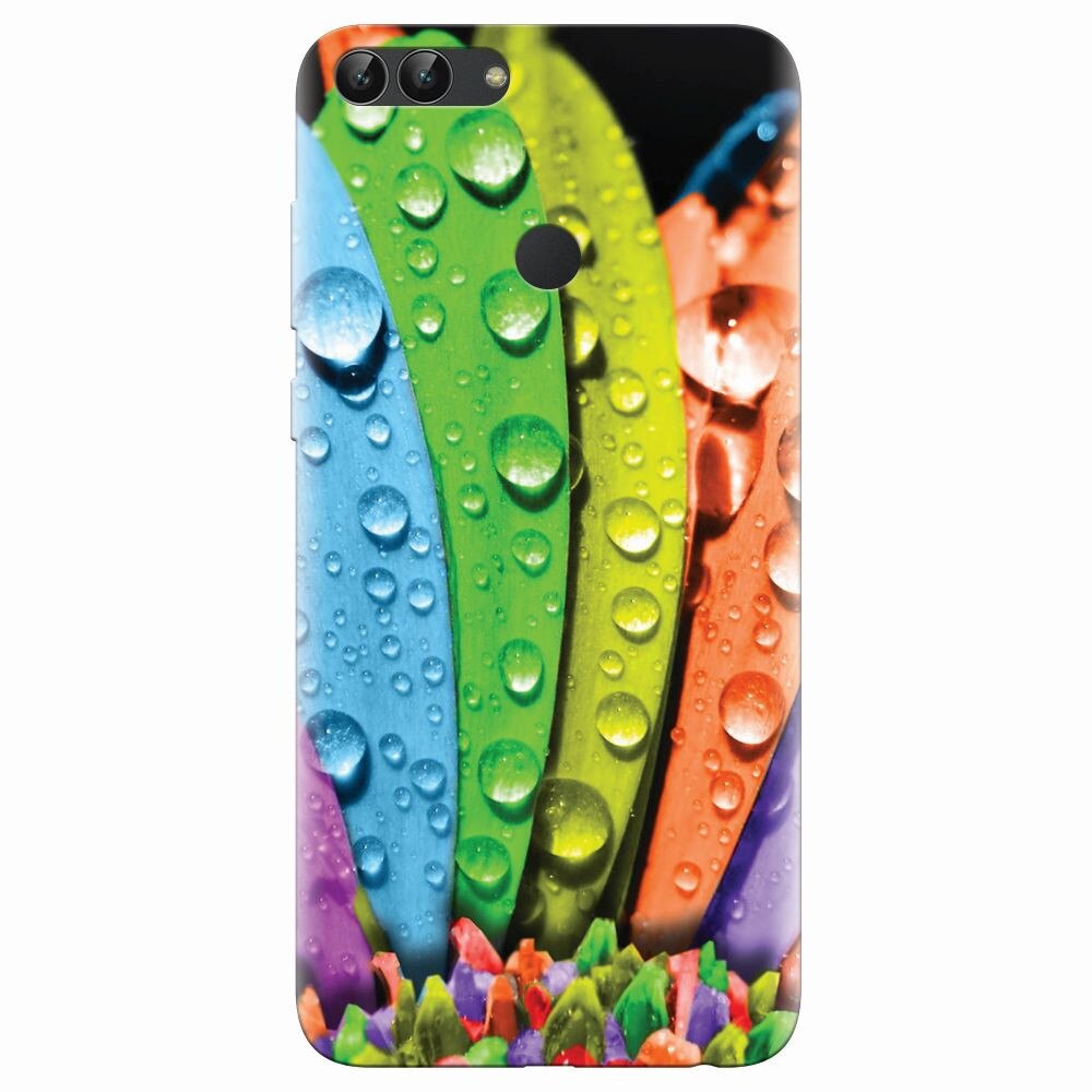 Husa silicon pentru Huawei P Smart, Colorful Daisy Petals