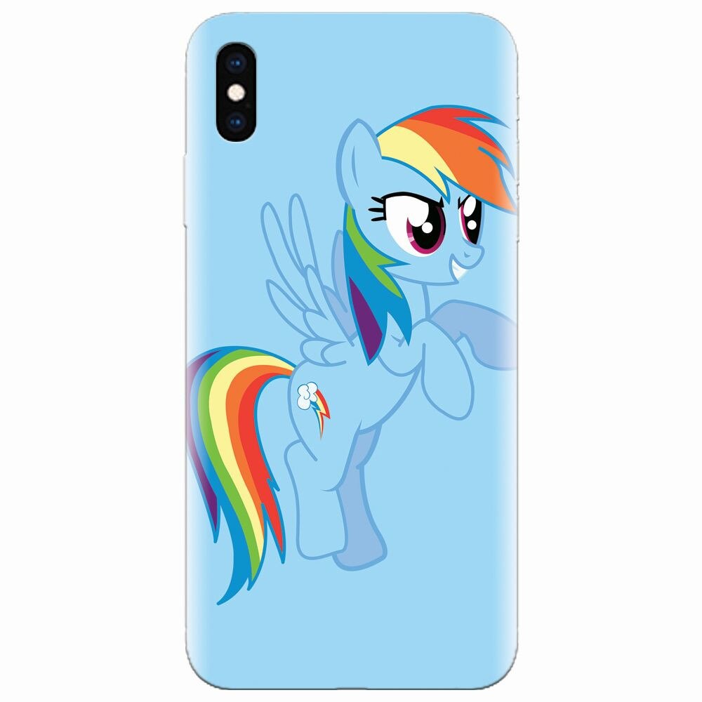 Husa silicon pentru Apple Iphone XS Max, Rainbow Dash
