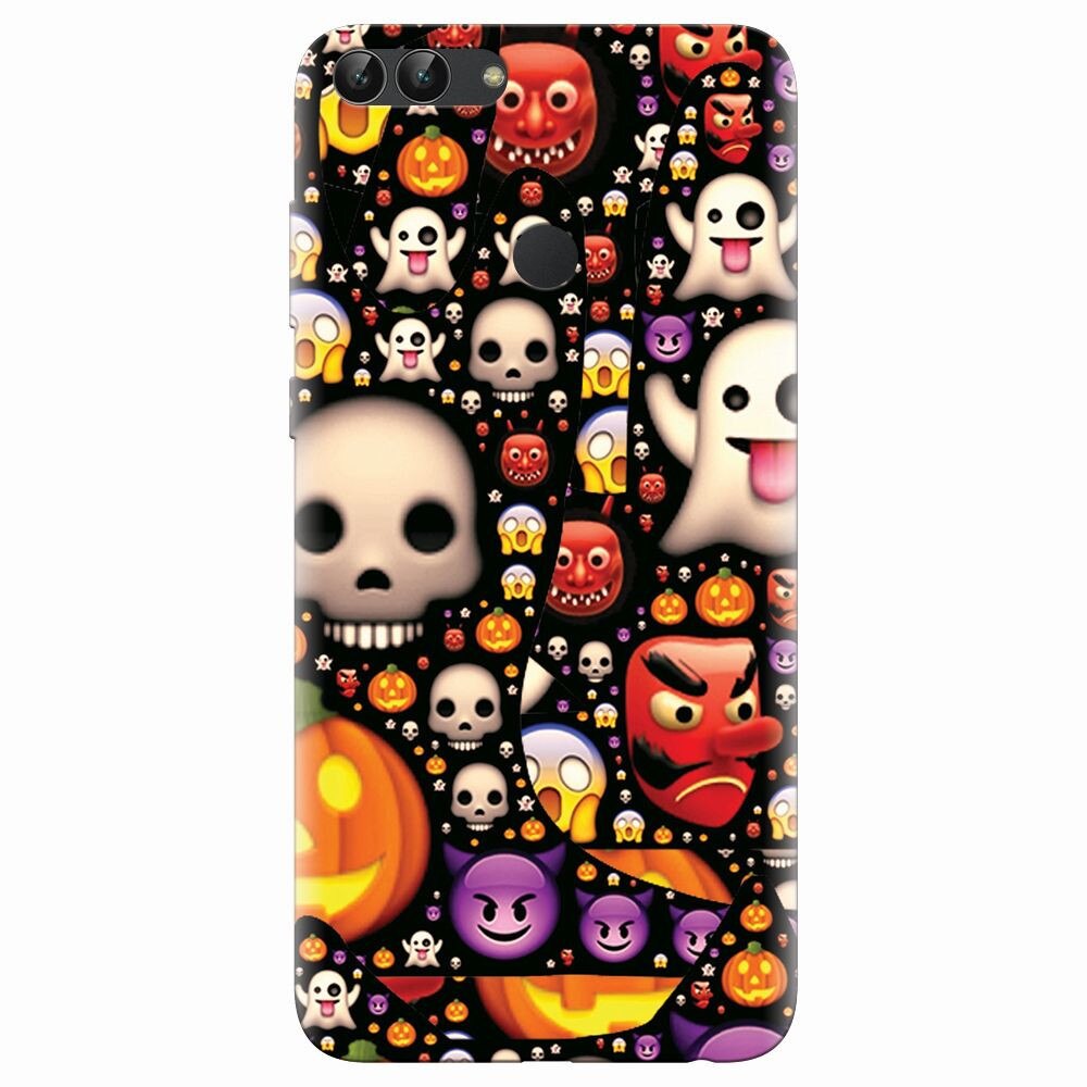 Husa silicon pentru Huawei P Smart, Emoji Mess
