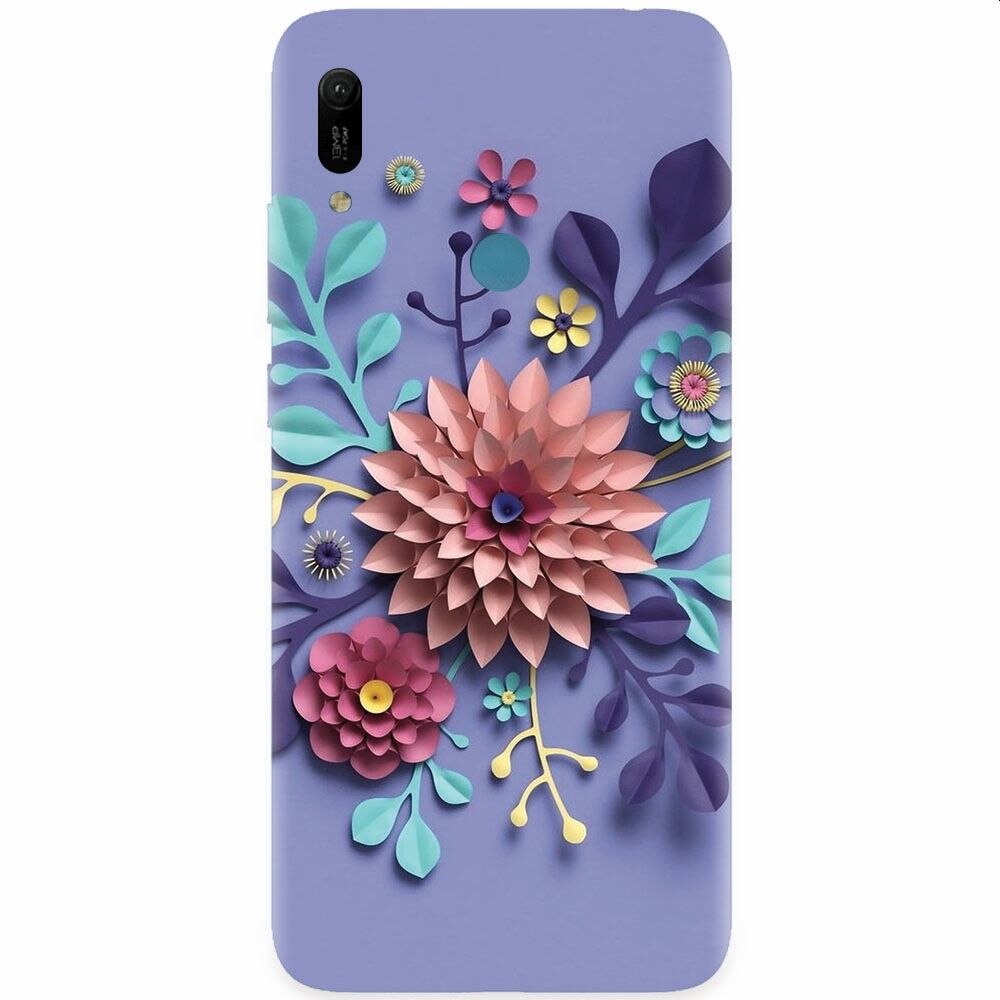 Husa silicon pentru Huawei Y6 Prime 2019, Flower Artwork
