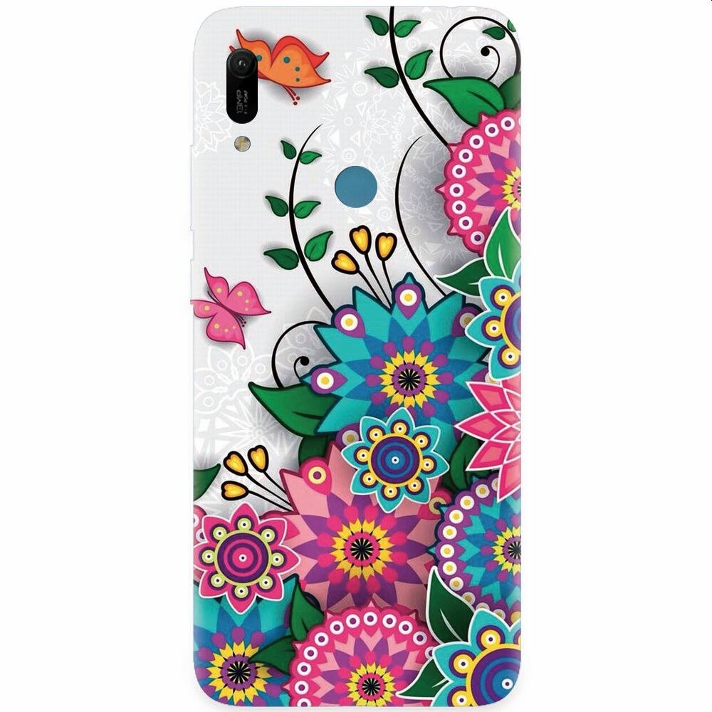 Husa silicon pentru Huawei Y6 Prime 2019, Mandala Flowers