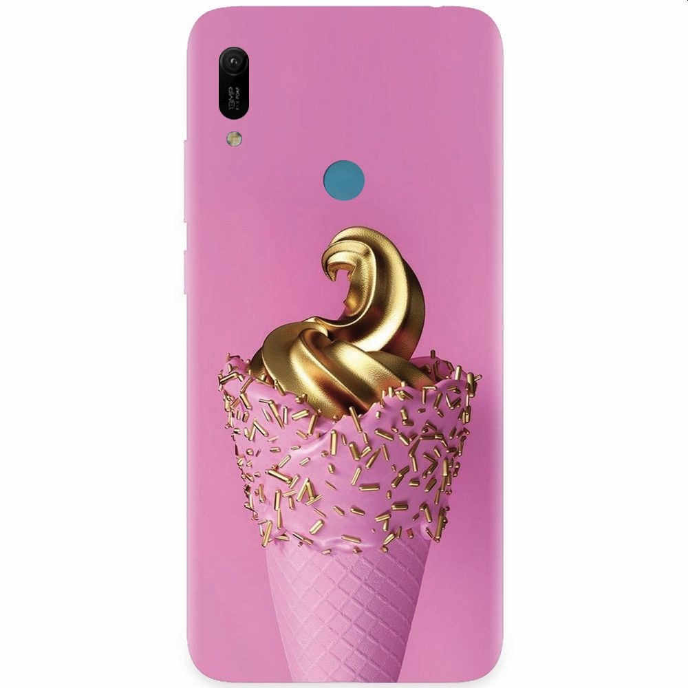 Husa silicon pentru Huawei Y6 Prime 2019, Icecream Gold