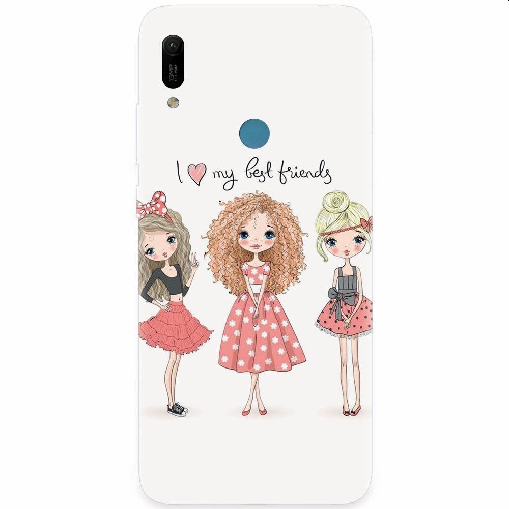Husa silicon pentru Huawei Y6 Prime 2019, I Love My Best Friends