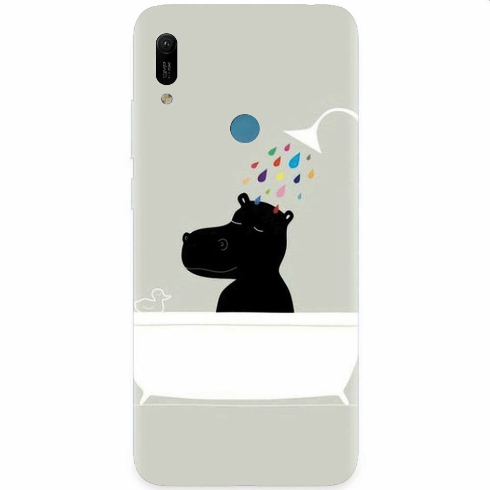 Husa silicon pentru Huawei Y6 Prime 2019, Hippo Bath
