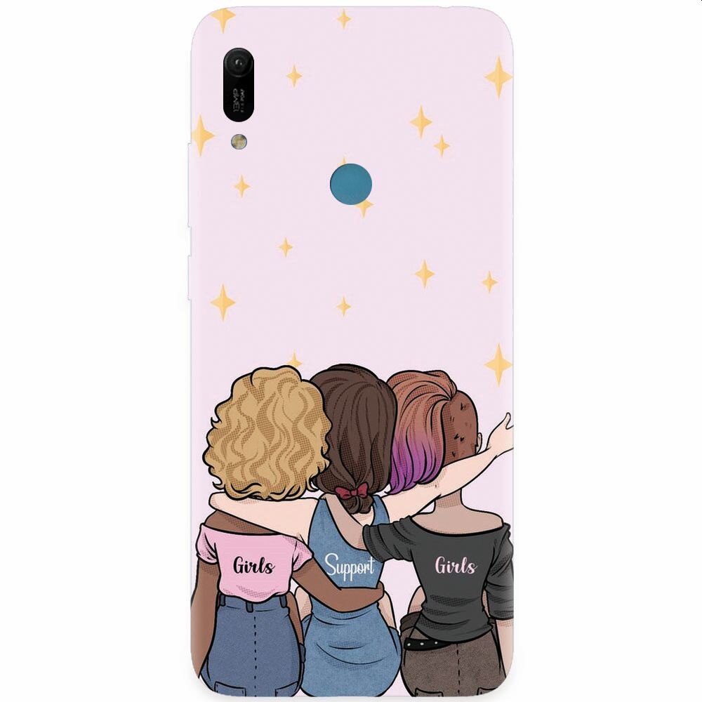 Husa silicon pentru Huawei Y6 Prime 2019, Girls Support Girls