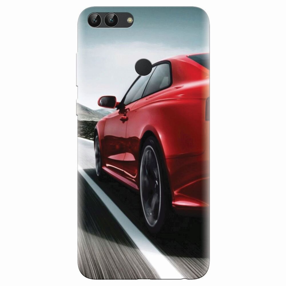 Husa silicon pentru Huawei P Smart, Car On Road