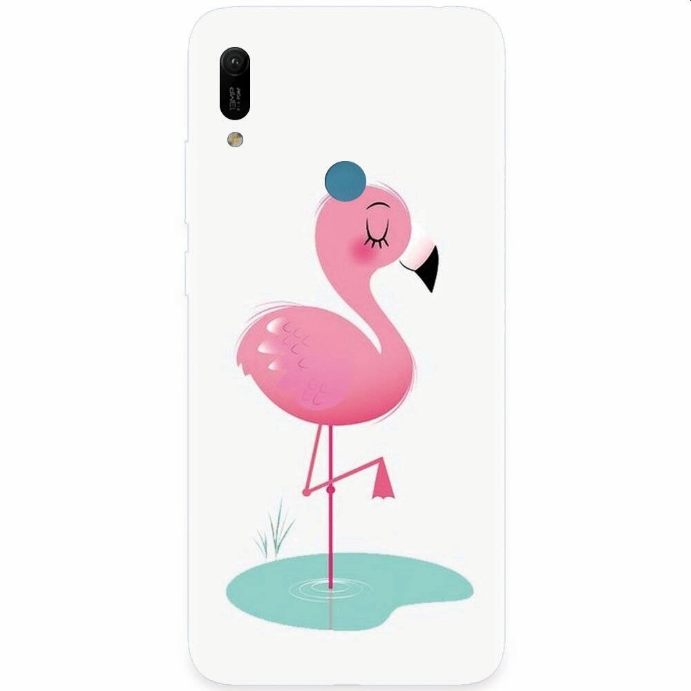 Husa silicon pentru Huawei Y6 Prime 2019, Flamingo Pink