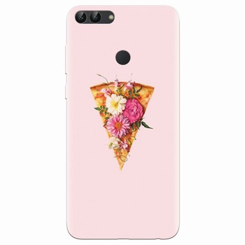 Husa silicon pentru Huawei P Smart, Flower Pizza Husa silicon pentru Huawei P Smart, Flower Pizza