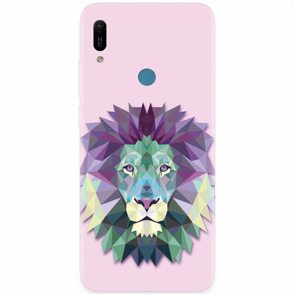 Husa silicon pentru Huawei Y6 Prime 2019, Polygon Lion