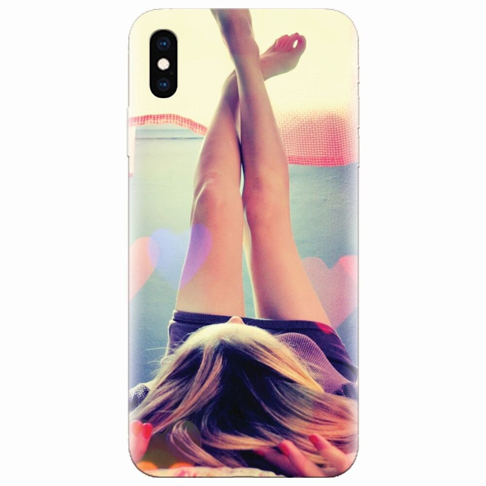 Husa silicon pentru Apple Iphone XS Max, Relax Girl