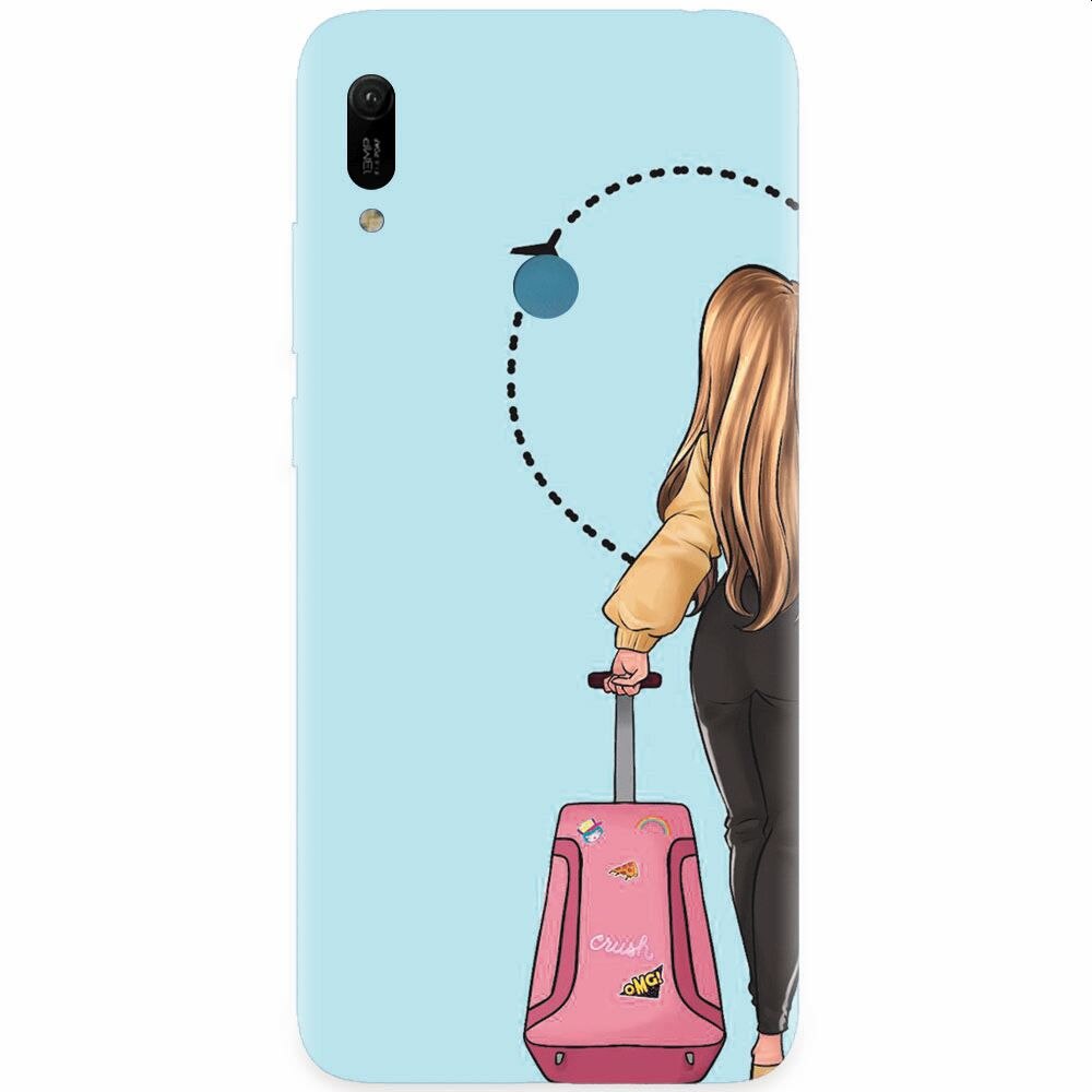 Husa silicon pentru Huawei Y6 Prime 2019, Travel Girl
