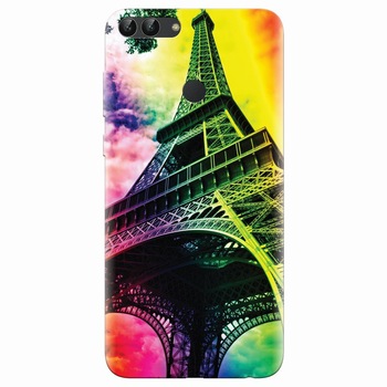 Husa silicon pentru Huawei P Smart, Eiffel Tower 002 Husa silicon pentru Huawei P Smart, Eiffel Tower 002
