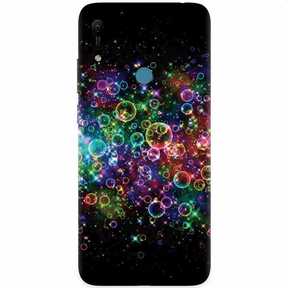 Husa silicon pentru Huawei Y6 Prime 2019, Rainbow Colored Soap Bubbles