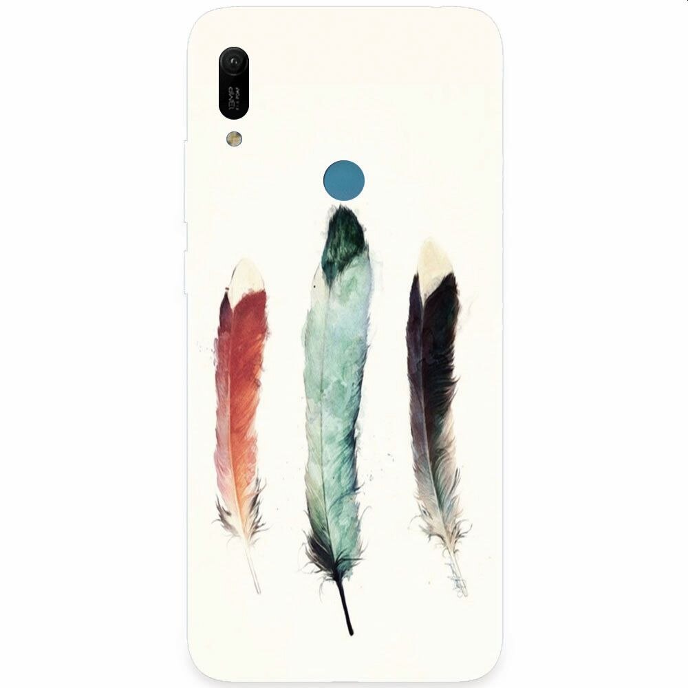 Husa silicon pentru Huawei Y6 Prime 2019, Three Feathers