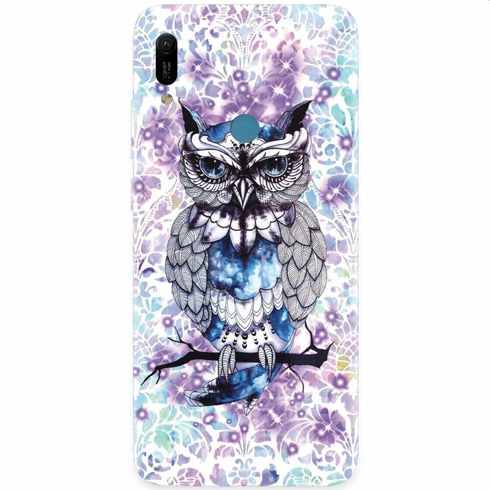 Husa silicon pentru Huawei Y6 Prime 2019, Abstract Owl