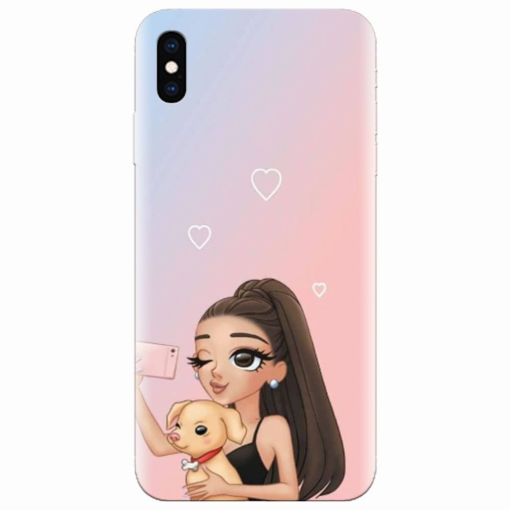 Husa silicon pentru Apple Iphone XS Max, Selfie With Sweet Dog