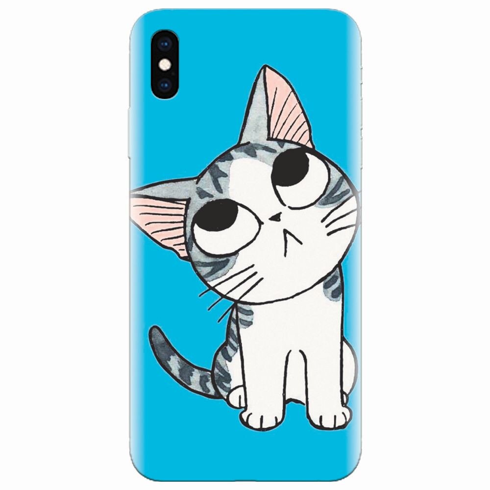 Husa silicon pentru Apple Iphone XS Max, Cat Lovely Cartoon