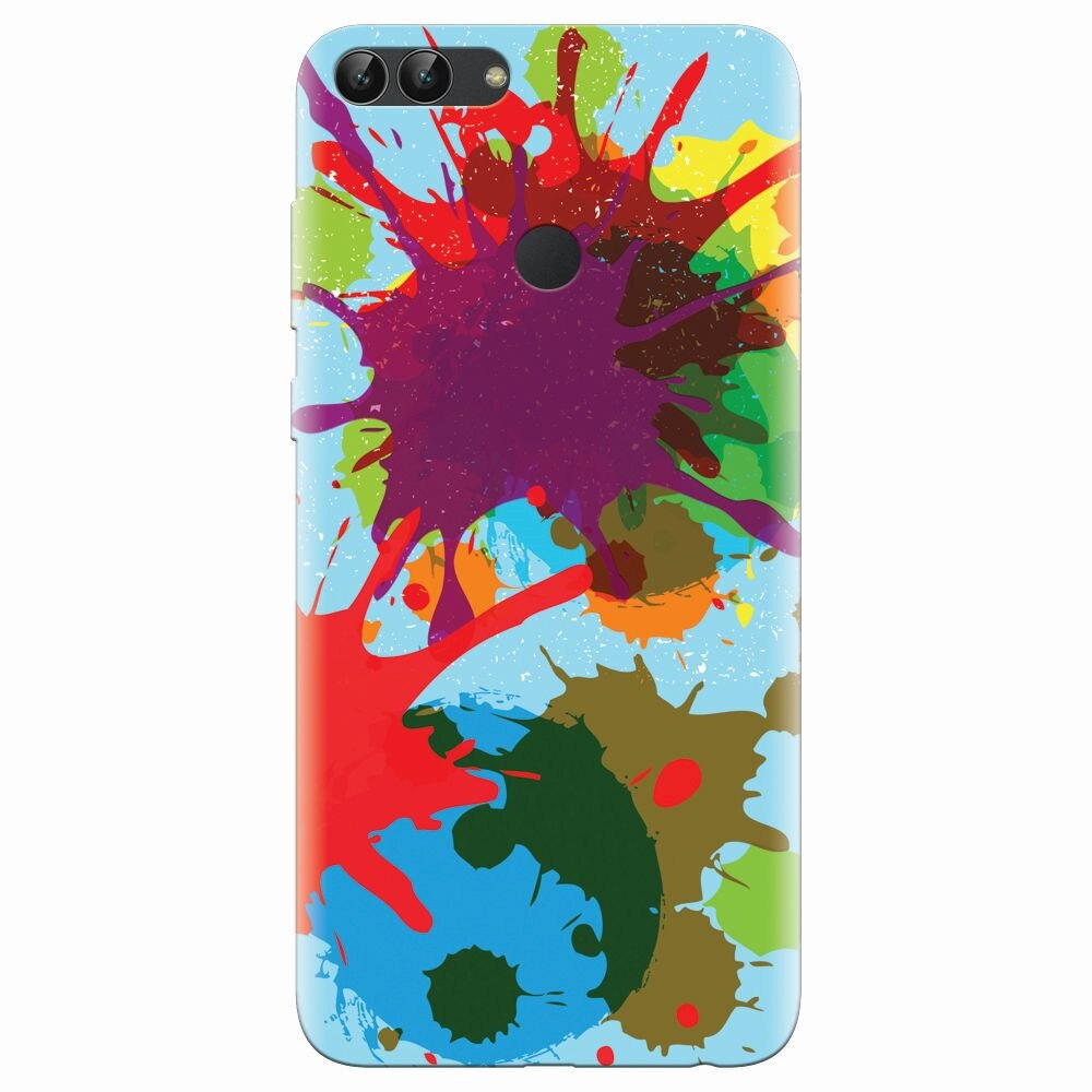 Husa silicon pentru Huawei P Smart, Holi Splash