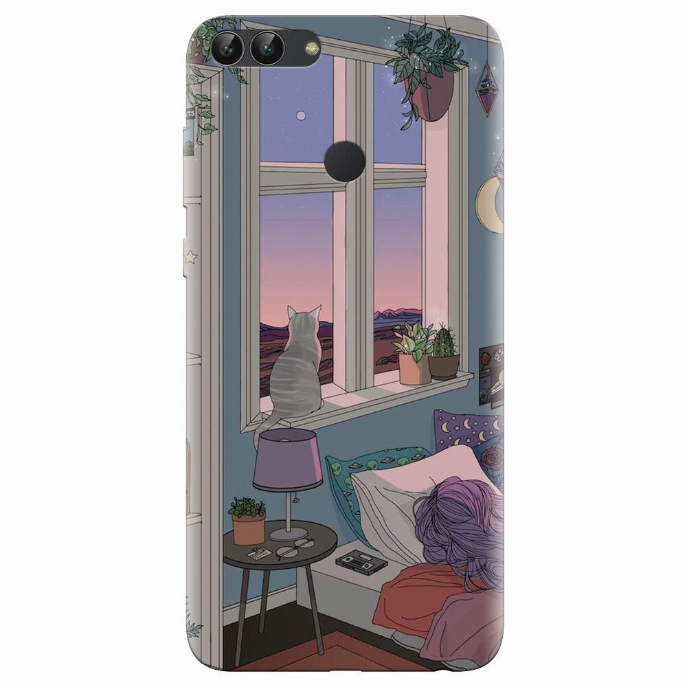 Husa silicon pentru Huawei P Smart, Girl Room