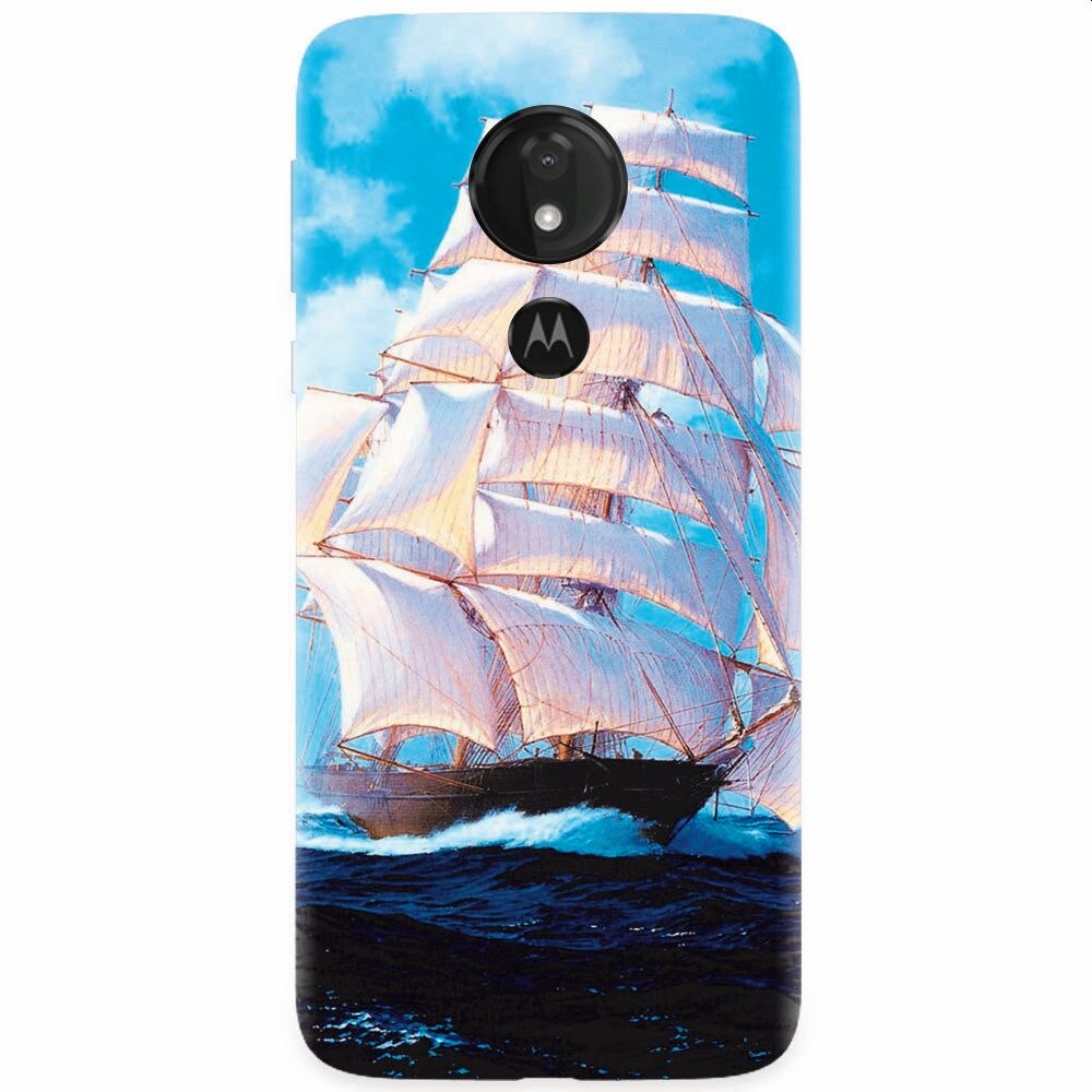 Husa silicon pentru Motorola Moto G7, Attractive Art Of Ships