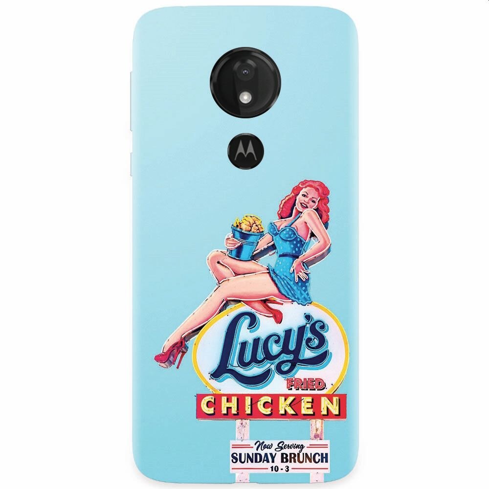Husa silicon pentru Motorola Moto G7, American Vintage Restaurant Sign