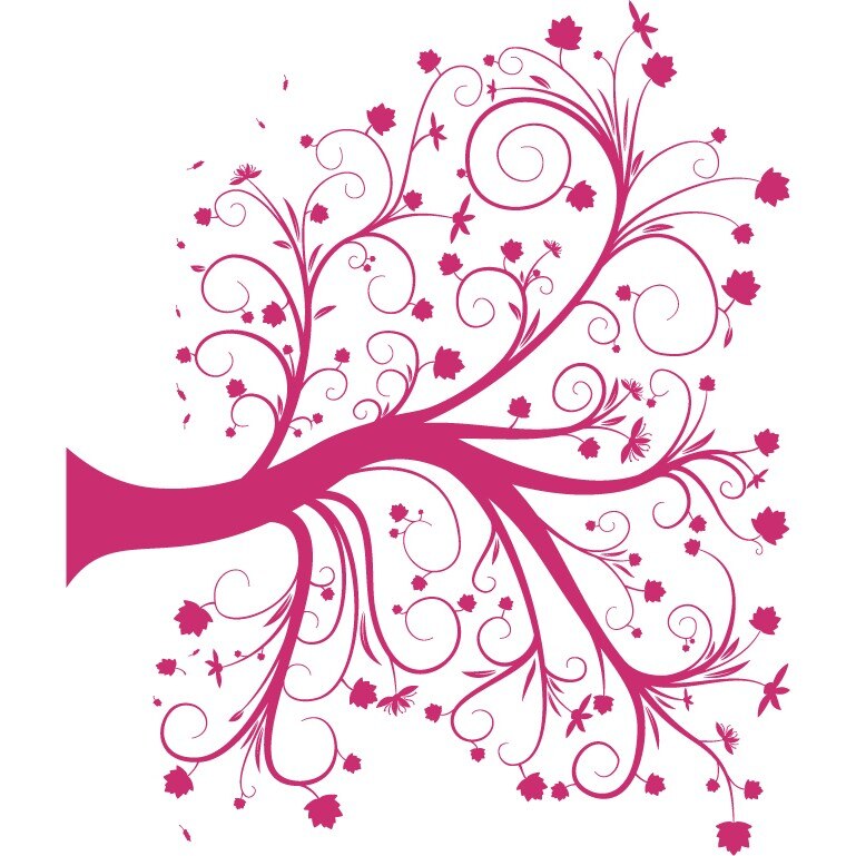 Combinatia clasica cu cea moderna - Sticker Decorativ - Magenta - 98 x 83 cm