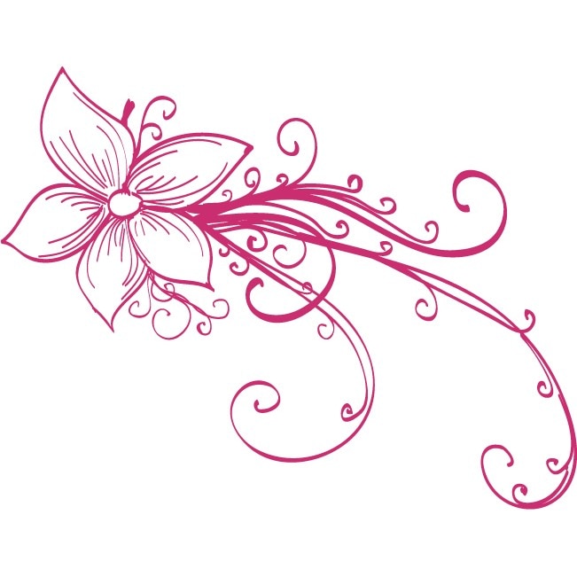 Orhideea fericita - Sticker Decorativ - Magenta - 144 x 110 cm