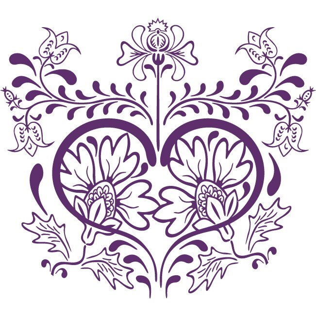 Element modern - Sticker Decorativ - Indigo - 123 x 110 cm