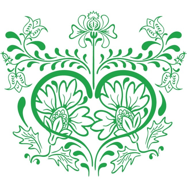 Element modern - Sticker Decorativ - Verde - 92 x 83 cm