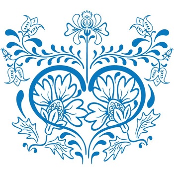 Element modern - Sticker Decorativ - Albastru - 123 x 110 cm Element modern - Sticker Decorativ - Albastru - 123 x 110 cm