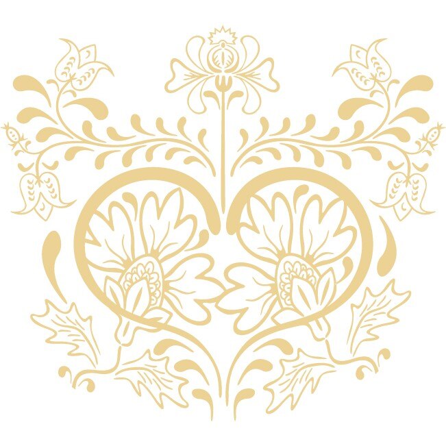 Element modern - Sticker Decorativ - Bej - 123 x 110 cm