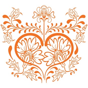 Element modern - Sticker Decorativ - Portocaliu - 123 x 110 cm Element modern - Sticker Decorativ - Portocaliu - 123 x 110 cm