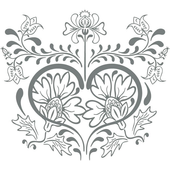 Element modern - Sticker Decorativ - Gri Metal - 123 x 110 cm