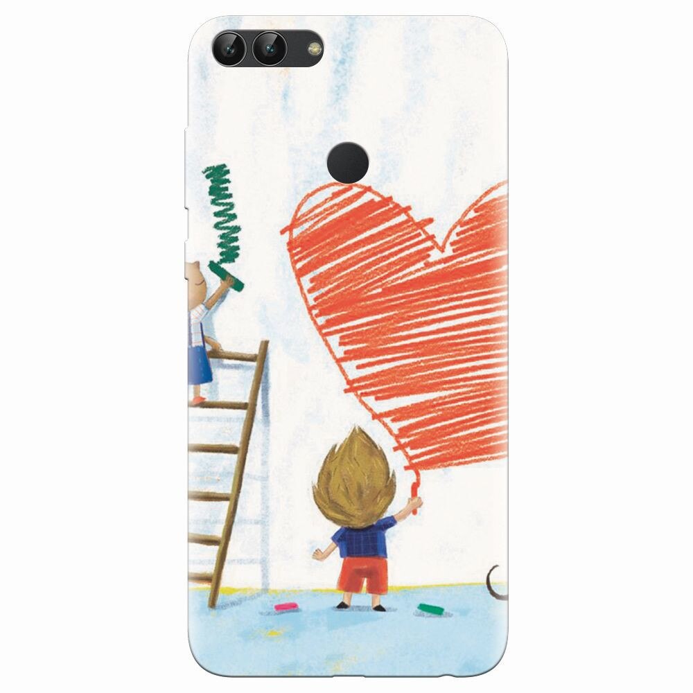 Husa silicon pentru Huawei P Smart, I Love You Creatures