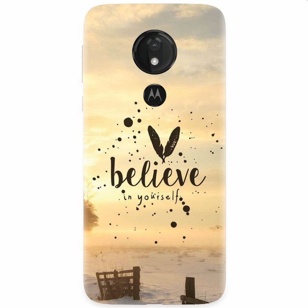 Husa silicon pentru Motorola Moto G7, Believe In Yourself