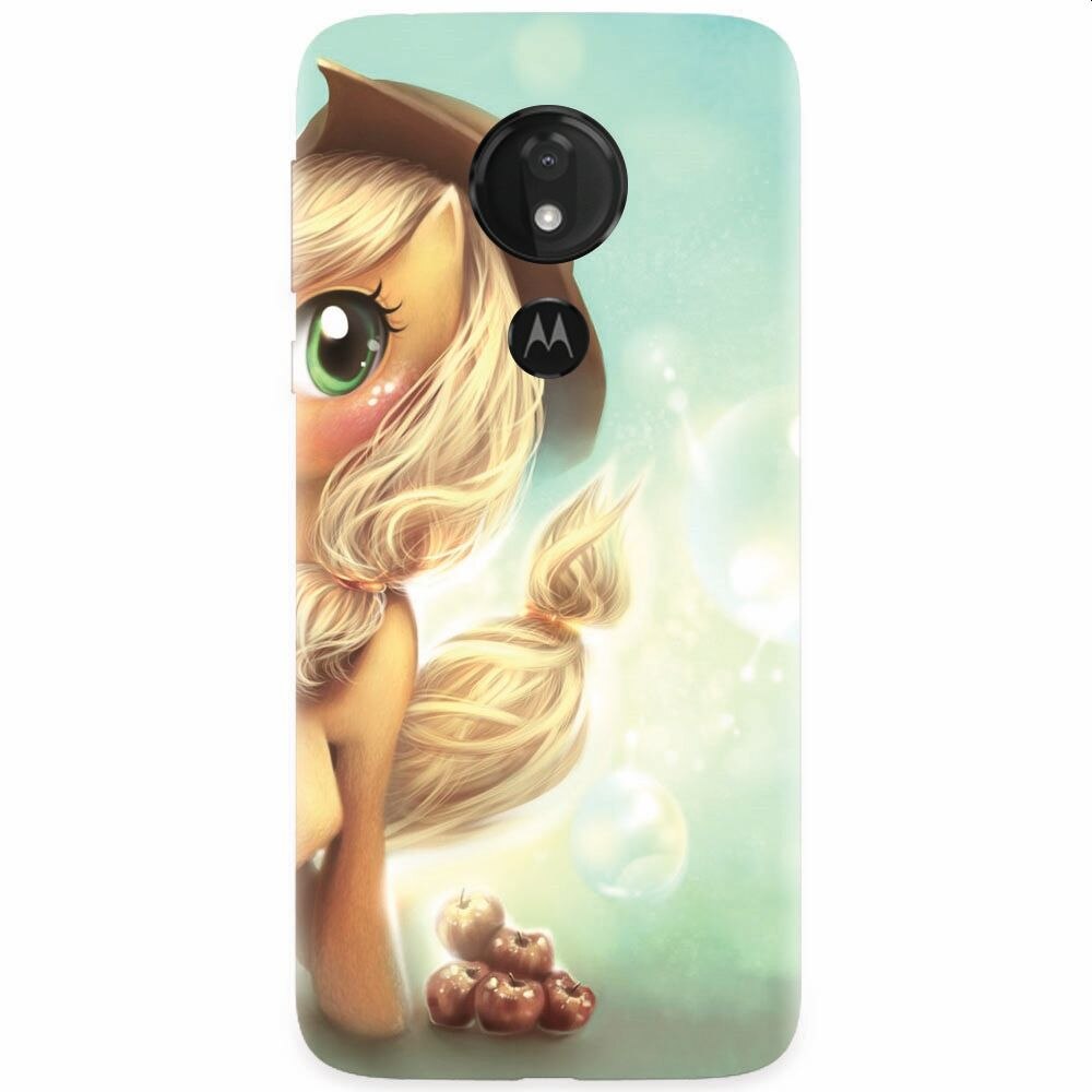Husa silicon pentru Motorola Moto G7 Power, Applejack Pony Cute K