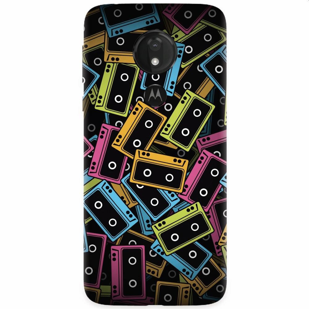 Husa silicon pentru Motorola Moto G7, Audio Cassette Color Vector