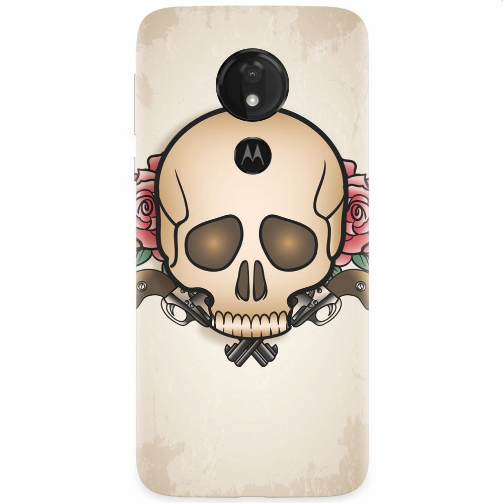 Husa silicon pentru Motorola Moto G7 Power, Skulls And Roses