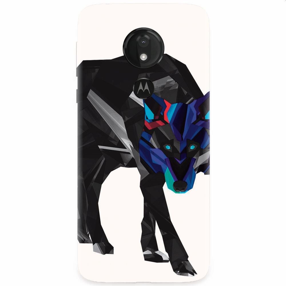 Husa silicon pentru Motorola Moto G7, Abstract Wolf