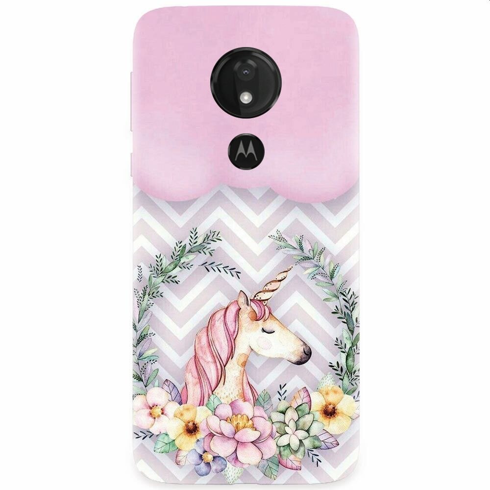 Husa silicon pentru Motorola Moto G7, Aesthetic Unicorn