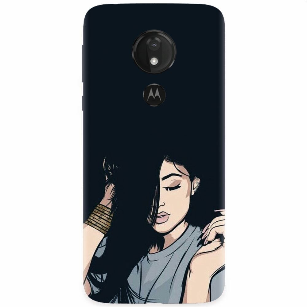 Husa silicon pentru Motorola Moto G7, Simple Girl
