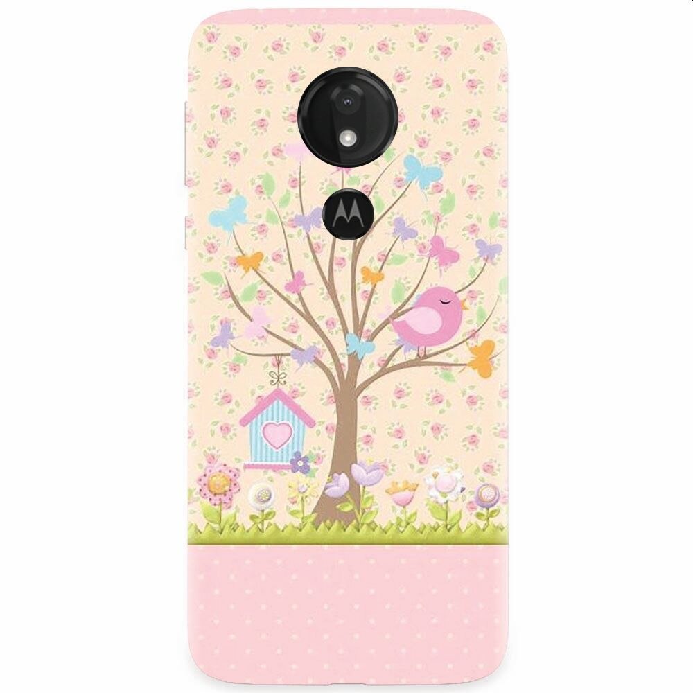 Husa silicon pentru Motorola Moto G7 Power, Cute Birdhouse