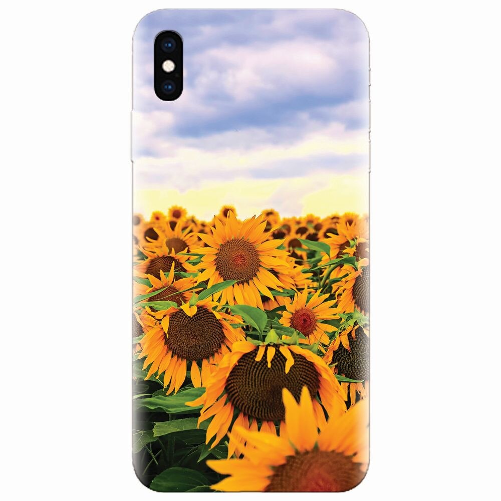 Husa silicon pentru Apple Iphone XS Max, Sunflowers