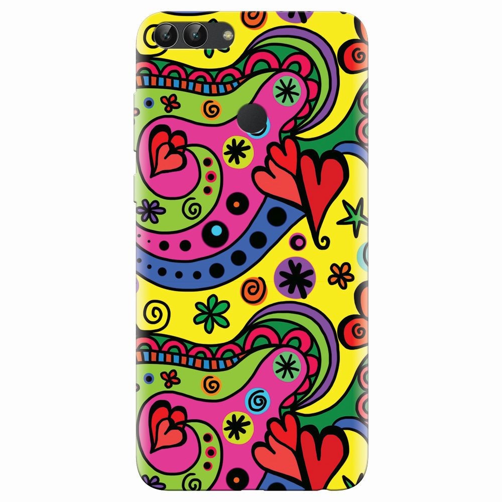 Husa silicon pentru Huawei P Smart, Heart Color